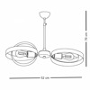 NG Lighting Kremasto Fotistiko Rag Xeiropoiito Metalliko Skouria/Moka Difoto E27 52x70cm 2024077